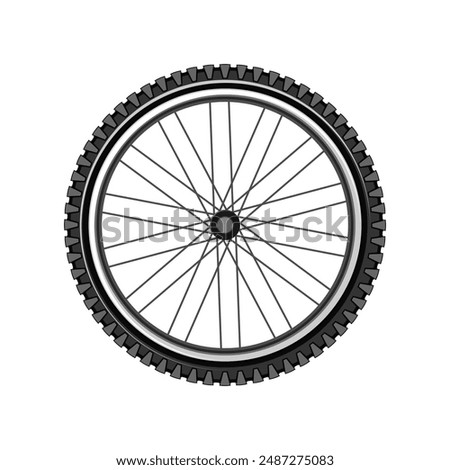 sketch wheel bike cartoon. pspokes hub, graphic tyre, side gear sketch wheel bike sign. isolated symbol vector illustration