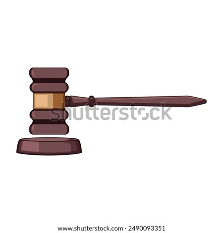 gavel judge hammer cartoon. justice auction, legal mallet, lawyer ment gavel judge hammer sign. isolated symbol vector illustration