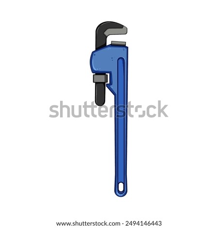 service pipe wrench cartoon. plumbing home, work maintenance, man construction service pipe wrench sign. isolated symbol vector illustration