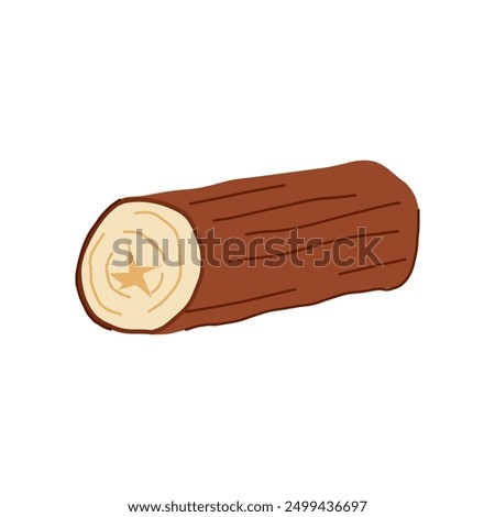 material wood log cartoon. timber texture, stump lumber, fire nature material wood log sign. isolated symbol vector illustration