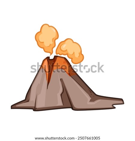 magma volcano eruption cartoon. lava ash, pyroclastic caldera, tectonic seismic magma volcano eruption sign. isolated symbol vector illustration