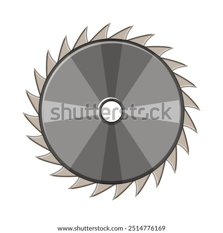 wood circular saw blade cartoon. metal carbide, thickness speed, precision durability wood circular saw blade sign. isolated symbol vector illustration