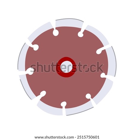 wood circular saw blade cartoon. metal carbide, thickness speed, precision durability wood circular saw blade sign. isolated symbol vector illustration