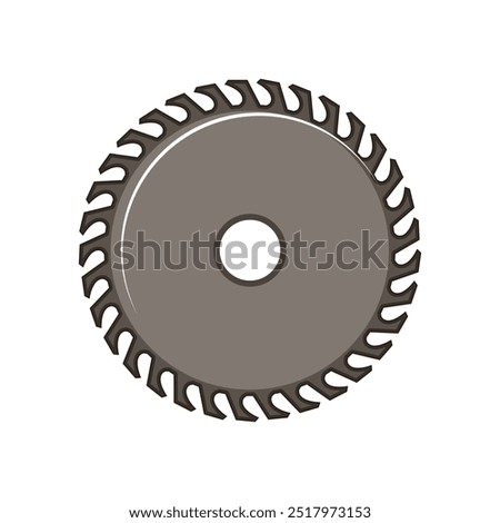 teeth circular saw blade cartoon. cutting wood, metal carbide, thickness speed teeth circular saw blade sign. isolated symbol vector illustration