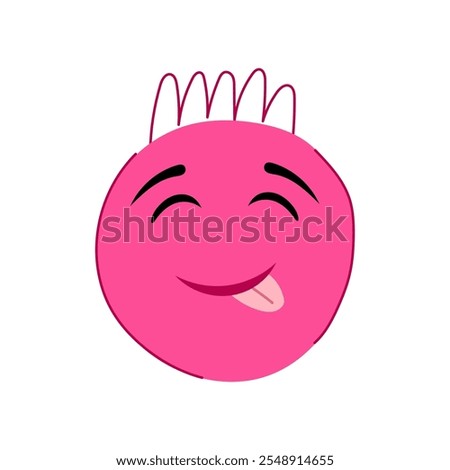 silly comic face cartoon. hilarious amusement, entertainment al, wacky whimsical silly comic face sign. isolated symbol vector illustration