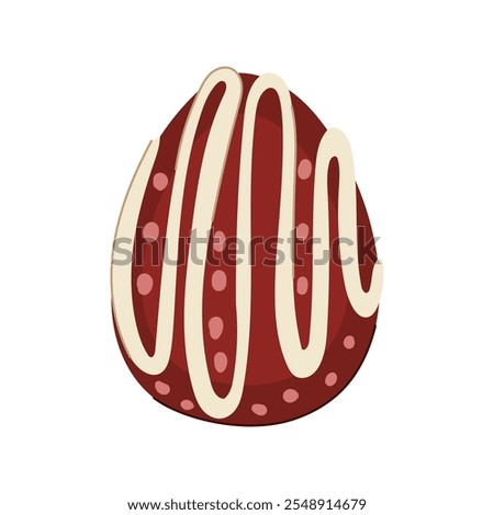 treat chocolate egg cartoon. candy easter, delicious creamy, rich decadent treat chocolate egg sign. isolated symbol vector illustration