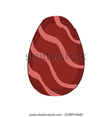 rich chocolate egg cartoon. decadent dessert, cocoa milk, dark truffle rich chocolate egg sign. isolated symbol vector illustration