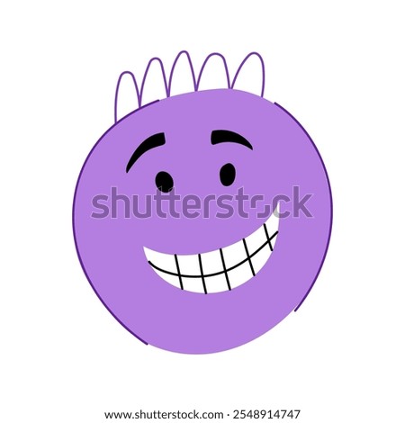 joke comic face cartoon. silly hilarious, amusement entertainment, al wacky joke comic face sign. isolated symbol vector illustration