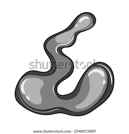 gallium metal liquid shapes cartoon. alloy droplet, surface tension, flow casting gallium metal liquid shapes sign. isolated symbol vector illustration