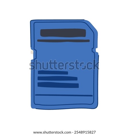 memory sd card cartoon. capacity speed, transfer files, videos music memory sd card sign. isolated symbol vector illustration