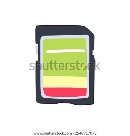 transfer sd card cartoon. files videos, music data, format device transfer sd card sign. isolated symbol vector illustration