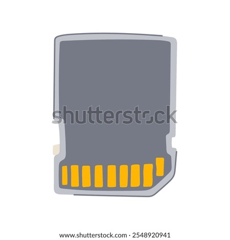 music sd card cartoon. data format, device camera, smartphone tablet music sd card sign. isolated symbol vector illustration