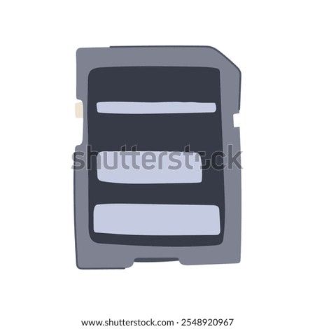 videos sd card cartoon. music data, format device, camera smartphone videos sd card sign. isolated symbol vector illustration