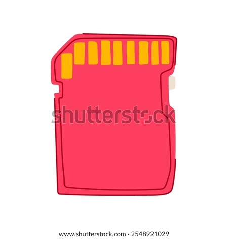 format sd card cartoon. device camera, smartphone tablet, laptop computer format sd card sign. isolated symbol vector illustration