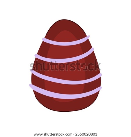 sweet chocolate egg cartoon. treat candy, easter delicious, creamy rich sweet chocolate egg sign. isolated symbol vector illustration