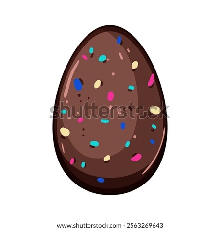 cadbury chocolate egg cartoon. kinder surprise, treat hollow, sweet dessert cadbury chocolate egg sign. isolated symbol vector illustration