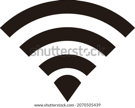 A simple wifi icon. Slightly sharp style.
