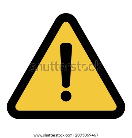 Triangle exclamation icon vector. Ideal illustration for scenes about caution and warning.