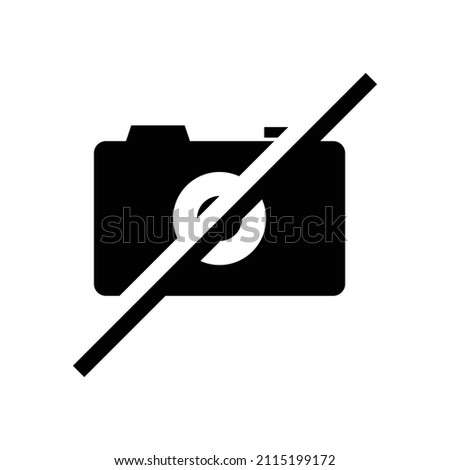 Camera icon that cannot be taken. No spy camera. Vector.