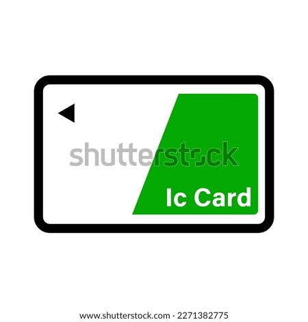 Flat design IC card icon. Smart card icon. Vector.