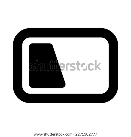 Simple IC card silhouette icon. IC card payment. Electronic payment. Vector.