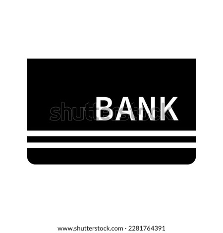 Bank account silhouette icon. Bank passbook. Vector.