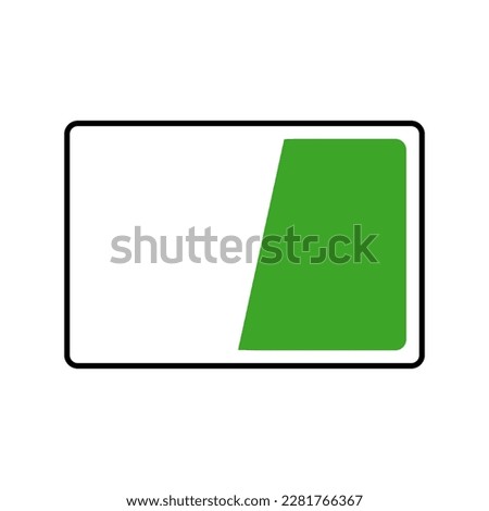 Simple traffic IC card icon. Payment card icon. Vector.