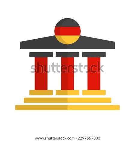 Deutsche Bank icon. Bank of Germany. Vector.
