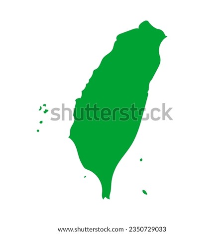 Simple Taiwanese map icon. Taiwan map. Formosa. Vector.