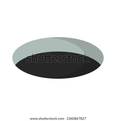 Flat design modern hole icon. Vector.