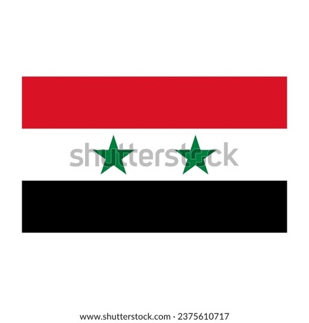 Syrian flag. Syria flag. Vector.