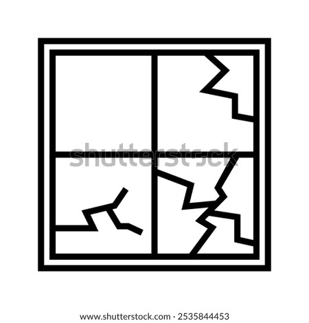 Similar – Image, Stock Photo The broken window in the facade was closed with boards and tarpaulin