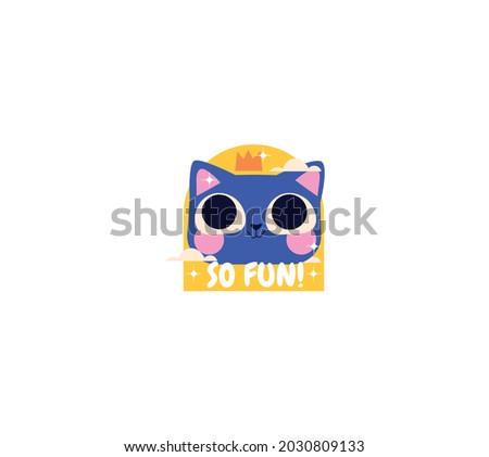 Fun Sticker Icon Isolated On White Background