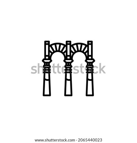 Mosque Cathedral Of Cordoba Icon Isolated On White Background