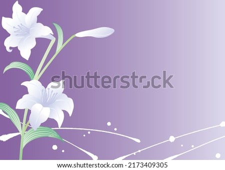 Lily Blossom Purple Template Background
