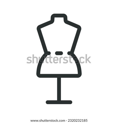 Dummy or mannequin pixel perfect outline icon vector illustration.