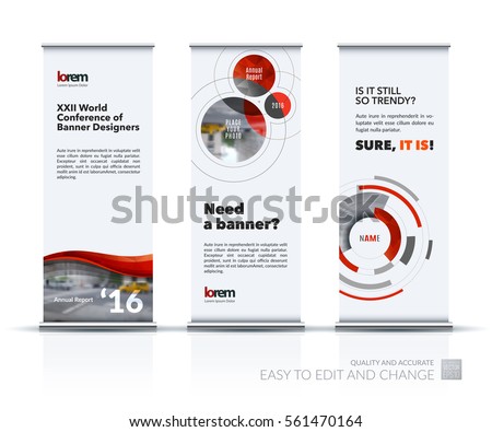 Abstract business vector set of modern roll Up Banner stand design template with soft waves, smooth shapes for exhibition, fair, show, exposition, expo, presentation, festival, parade, events.