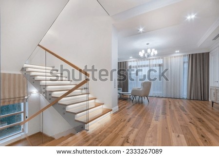 Similar – Image, Stock Photo Hall with staircase in house