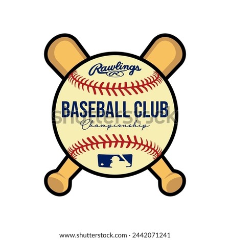 Baseball club championship logo illustration design