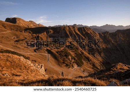 Foto Bild Sonnenuntergang am Nebelhorn