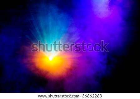 ffect of a smoke and illumination on a scene during a musical concert