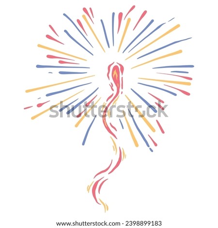 Coloruful Firework Explosion Variant Five ,good for graphic designs resources.