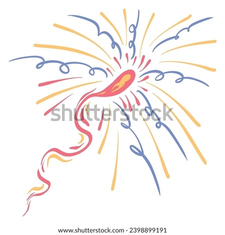Coloruful Firework Explosion Variant Two ,good for graphic designs resources.