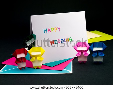 Message Card for Your Family and Friends; Happy Wedding