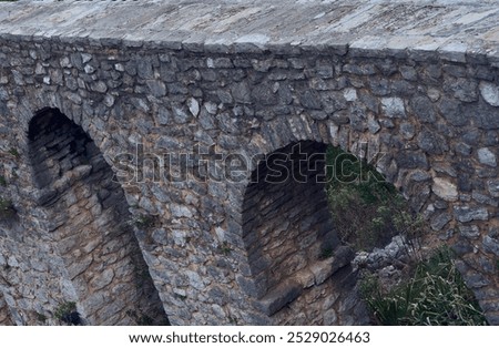 Similar – Image, Stock Photo Old stone viaduct in mountains