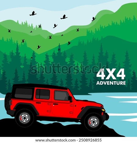 suv jeep 4x4 traveling poster adventure offroad