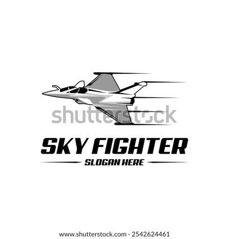 fighter jet logo vector illustration