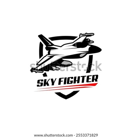 military plane fighter jet silhouette logo vector