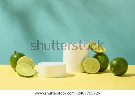 Similar – Image, Stock Photo Lemon balm in front of dot tablecloth