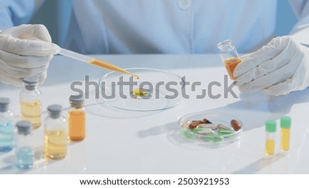 Similar – Image, Stock Photo Various glassware on orange table